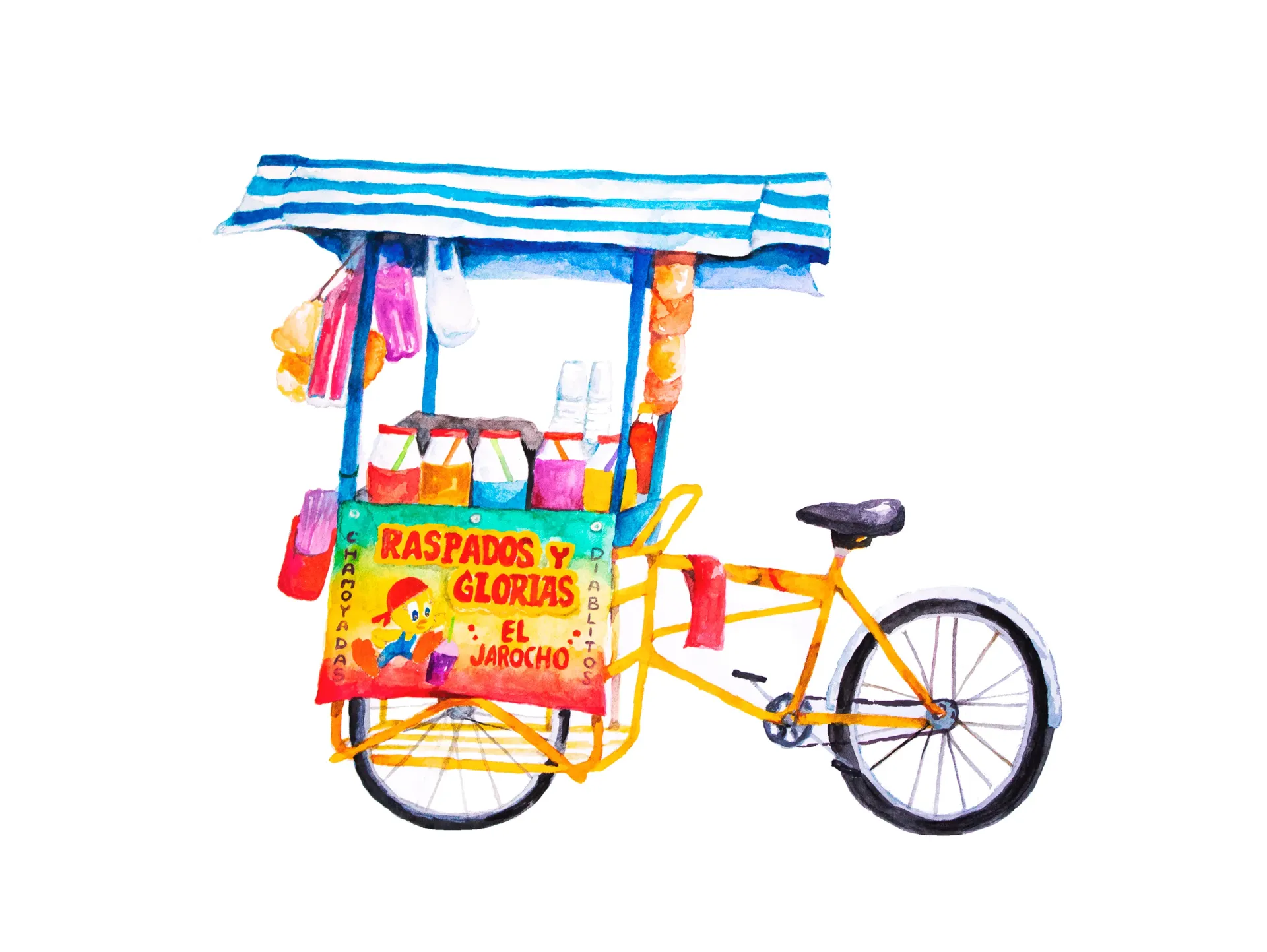 JAVIER DRAWINGS "CARRITO DE RASPADOS" REPRODUCCION
